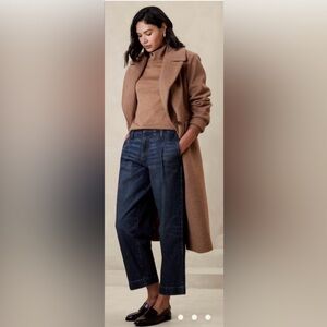 Banana Republic Pleat Trouser Jeans Mid Rise Size 8 Petite (29)